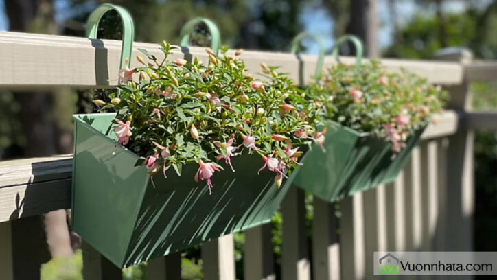 Chậu ban công kim loại